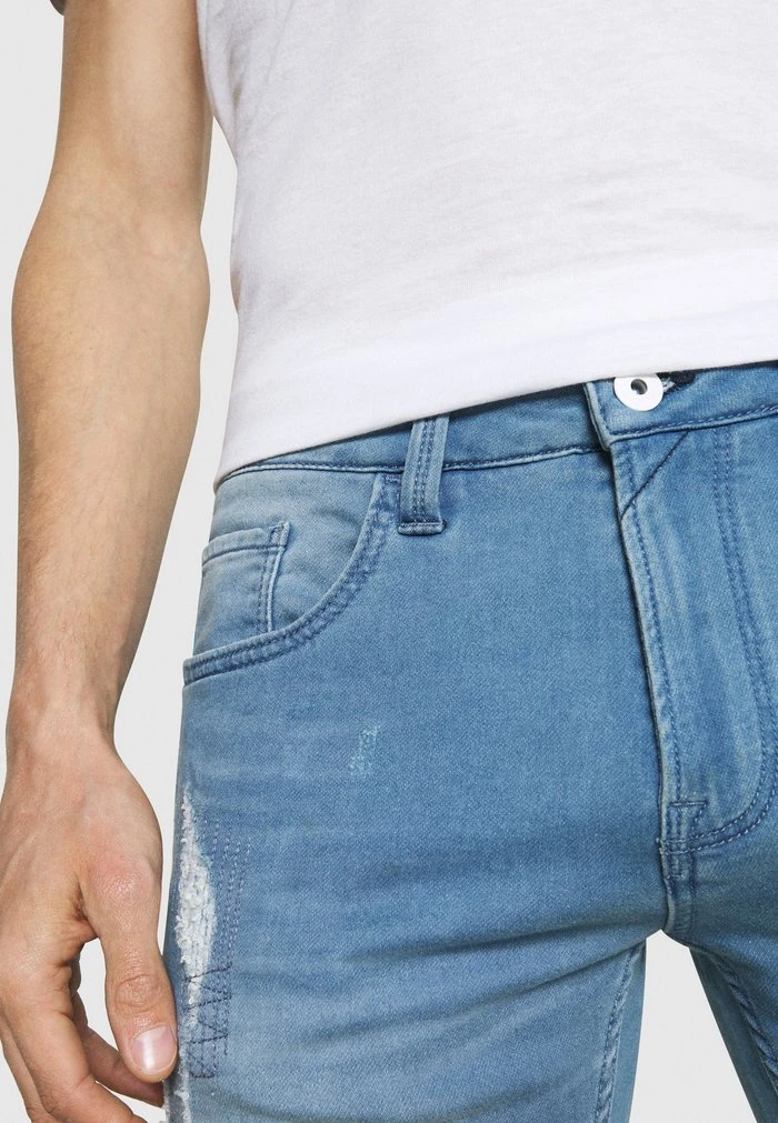 INDICODE JEANS COMMERCIAL KEN HOLES - Short En Jean - Blue Wash 5 INDICODE JEANS COMMERCIAL KEN HOLES - Short En Jean - Blue Wash – Image 5