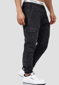 INDICODE JEANS Walker - Pantalon Cargo - Black -INDICODE Boutique 680364cc145b4ee3b2bffcfea3d451ff