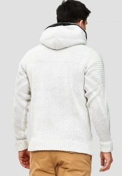 INDICODE JEANS Sweat à Capuche Zippé - Off-white -INDICODE Boutique 681bdbd49716495b98e8fc626d05eba1