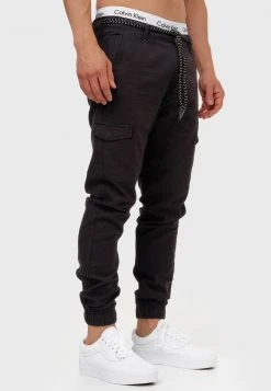 INDICODE JEANS BOOTH - Pantalon Cargo - Black -INDICODE Boutique 7018025f658f4e33b96c630234a9136b