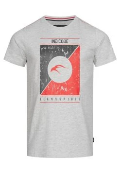 INDICODE JEANS LEONARDO - T-shirt Imprimé - Lt Grey Mix