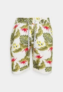 INDICODE JEANS FLOWERS - Short - Offwhite -INDICODE Boutique 7533c47370104f6e8664b6e13380c9ed