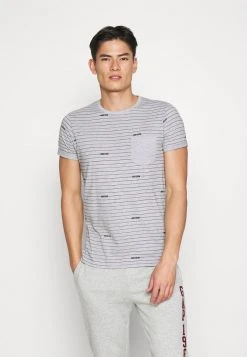 INDICODE JEANS ECKLEY - T-shirt Imprimé - Light Grey Mix