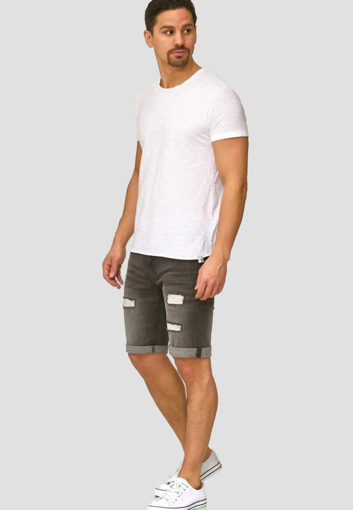 INDICODE JEANS CUBA CADEN - Short En Jean - Dark Grey 2 INDICODE JEANS CUBA CADEN - Short En Jean - Dark Grey – Image 2