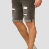 INDICODE JEANS CUBA CADEN - Short En Jean - Dark Grey