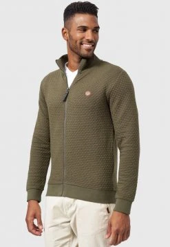 INDICODE JEANS BERMIE - Sweat à Capuche Zippé - Army -INDICODE Boutique 78e0e661f7154148af894319e2c44bbc