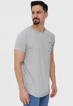 INDICODE JEANS MORAN - T-shirt Imprimé - Lt Grey Mix -INDICODE Boutique 7b7c7545149e43e1a72a93653760967c