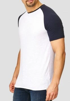 INDICODE JEANS WILBUR - T-shirt Imprimé - White/navy -INDICODE Boutique 7c18967f4a1f4fe6bbbc3e1d77cd1edb