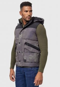 INDICODE JEANS Veste Sans Manches - Army -INDICODE Boutique 7f7ebbe1488549feb81e9c940ede38f8