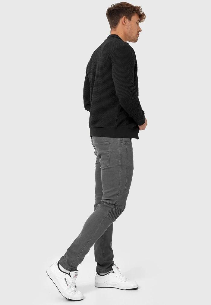 INDICODE JEANS BERMIE - Sweat à Capuche Zippé - Black 3 INDICODE JEANS BERMIE - Sweat à Capuche Zippé - Black – Image 3