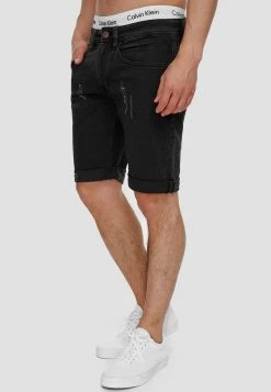 INDICODE JEANS Short En Jean - Black -INDICODE Boutique 828db71f5f474fc1b853981ff0ccc036