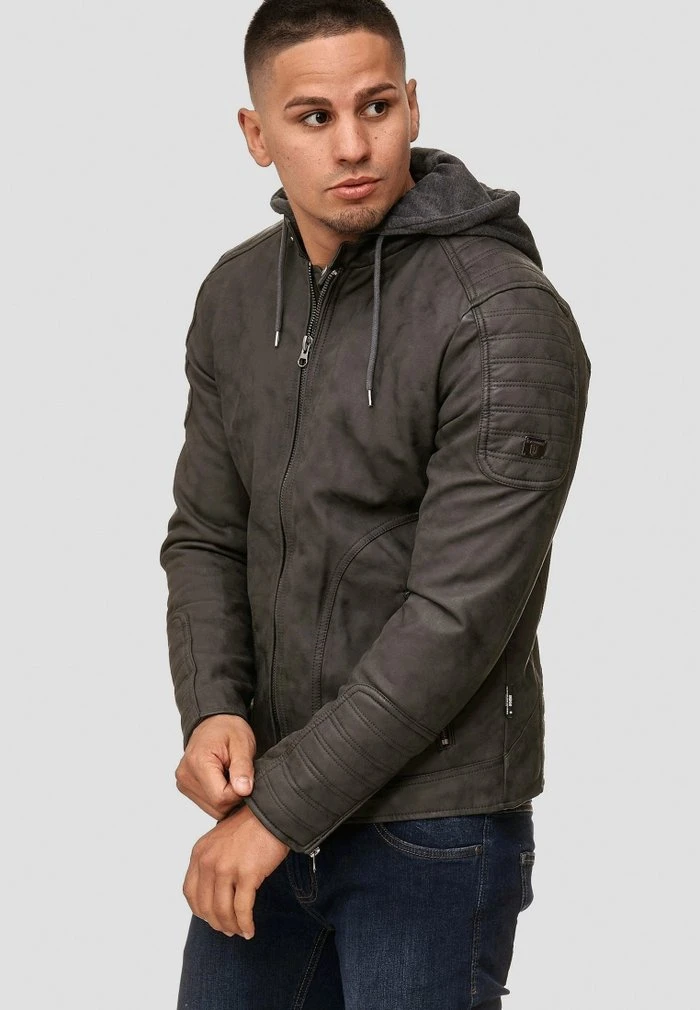 INDICODE JEANS MIGUEL - Veste En Similicuir - Dark Grey 5 INDICODE JEANS MIGUEL - Veste En Similicuir - Dark Grey – Image 5