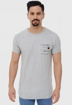 INDICODE JEANS MORAN - T-shirt Imprimé - Lt Grey Mix