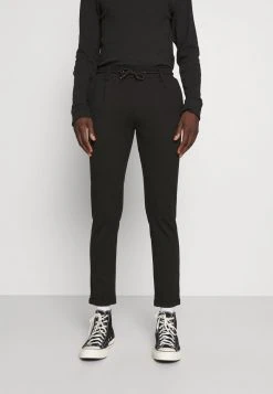 INDICODE JEANS EBERLEIN WITH ROLLED UP - Pantalon Classique - Black