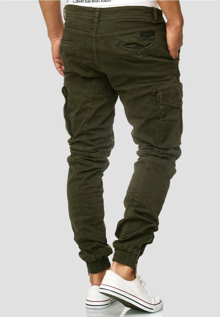 INDICODE JEANS ALEX - Pantalon Cargo - Dark Green 3 INDICODE JEANS ALEX - Pantalon Cargo - Dark Green – Image 3