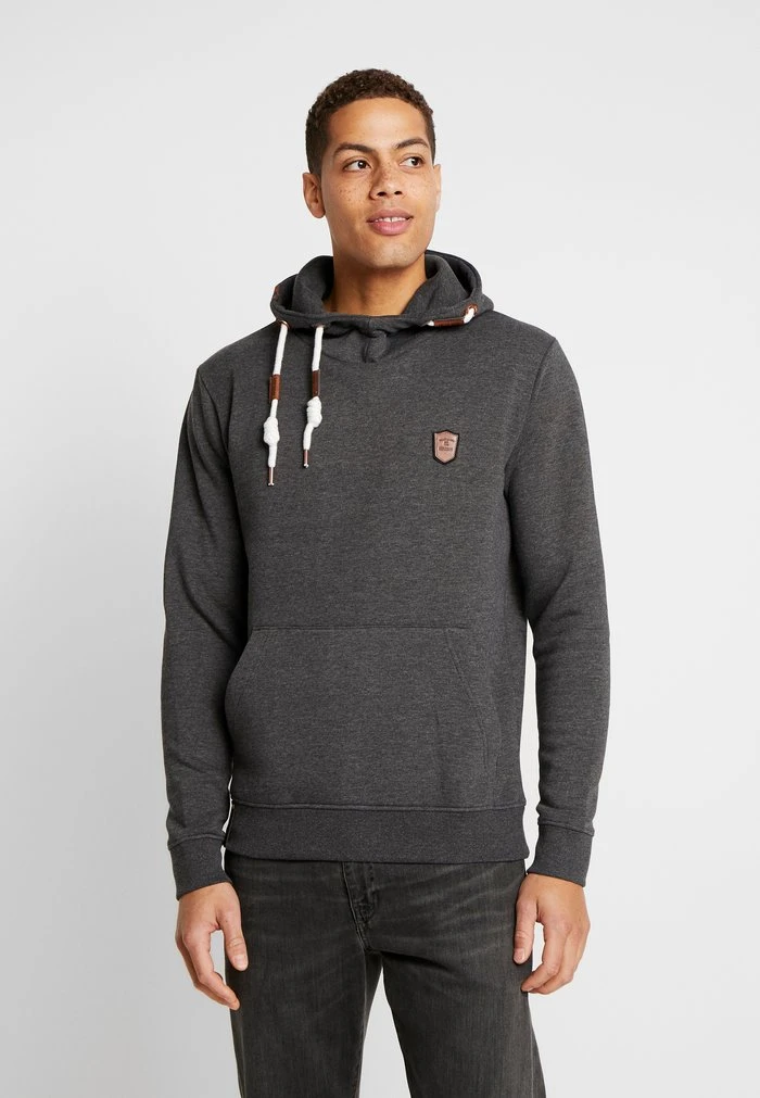 INDICODE JEANS NEVILLY - Sweat à Capuche - Charcoal Mix 1 INDICODE JEANS NEVILLY - Sweat à Capuche - Charcoal Mix