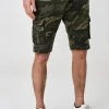 INDICODE JEANS BLIXT - Short - Mottled Dark Green