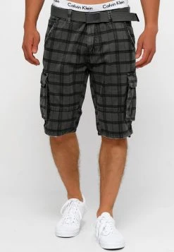 INDICODE JEANS BLIXT - Short - Raven Check