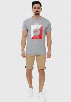 INDICODE JEANS T-shirt Imprimé - Grey Mix