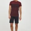 INDICODE JEANS IDMORLER - T-shirt Imprimé - Bordeaux