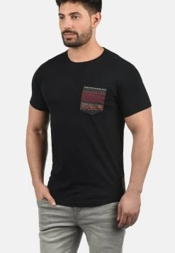 INDICODE JEANS IDPAXTON - T-shirt Imprimé - Black