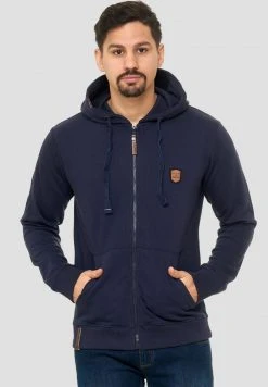 INDICODE JEANS Sweat à Capuche Zippé - Navy