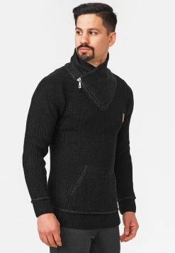 INDICODE JEANS DANE - Pullover - Black -INDICODE Boutique 9f844d2a4ff940c08609e05d6cb24556