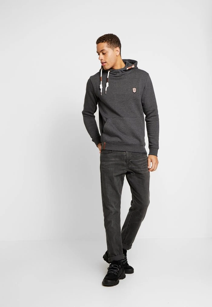 INDICODE JEANS NEVILLY - Sweat à Capuche - Charcoal Mix 2 INDICODE JEANS NEVILLY - Sweat à Capuche - Charcoal Mix – Image 2