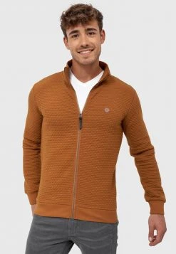 INDICODE JEANS BERMIE - Sweat à Capuche Zippé - Mottled Brown -INDICODE Boutique a16bcb2a52314e4fa8ba8103b7e81e66