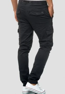 INDICODE JEANS BROADWICK - Pantalon Cargo - Black -INDICODE Boutique a1b911fd1da147ac90de89adaec41a31