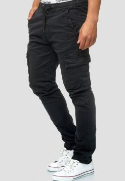 INDICODE JEANS BROADWICK - Pantalon Cargo - Black -INDICODE Boutique a311289dae6943f8853549addb1a1848