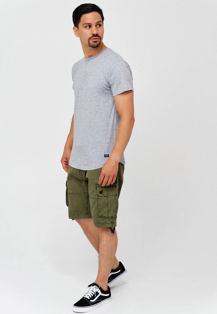 INDICODE JEANS 3 PACK - T-shirt Basique - Lt Grey Mix 1 INDICODE JEANS 3 PACK - T-shirt Basique - Lt Grey Mix