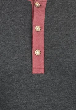 INDICODE JEANS IDWINSTON - T-shirt à Manches Longues - Charcoal/wine -INDICODE Boutique a6c1f473791747089f7af2f9bd591949