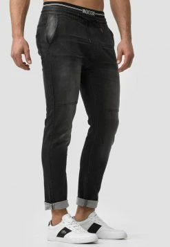 INDICODE JEANS FABRIZIO - Jean Slim - Vintage Black -INDICODE Boutique a7161ae93fbe43cfa0272f77816b56b7