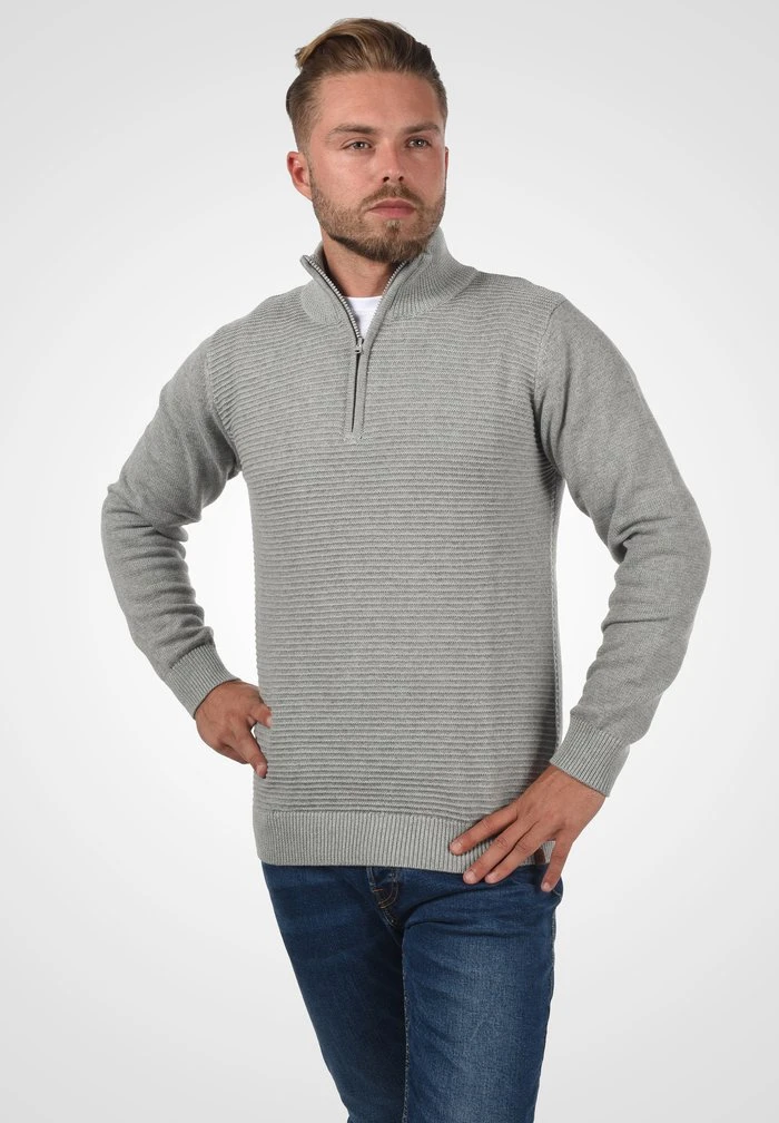 INDICODE JEANS IDRICHARD - Pullover - Light Grey Mix 1 INDICODE JEANS IDRICHARD - Pullover - Light Grey Mix
