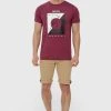 INDICODE JEANS T-shirt Imprimé - Bordeaux Mix