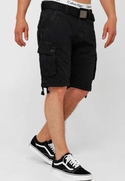 INDICODE JEANS CARGO ABNER - Short - Black -INDICODE Boutique b283602c80364565817df930f0fb7d8d