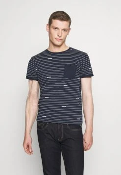 INDICODE JEANS ECKLEY - T-shirt Imprimé - Navy