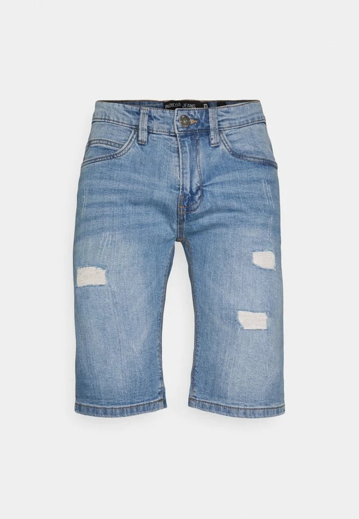 INDICODE JEANS KADEN HOLES - Short En Jean - Blue Wash 6 INDICODE JEANS KADEN HOLES - Short En Jean - Blue Wash – Image 6