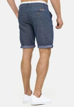 INDICODE JEANS CASUAL FIT - Short - Mottled Blue -INDICODE Boutique b509152833584847aee1d8ac28e102bb