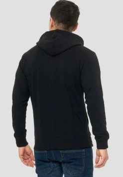 INDICODE JEANS Sweat à Capuche Zippé - Black -INDICODE Boutique b794b4e777724bfa9dd4afe014a1f3a9