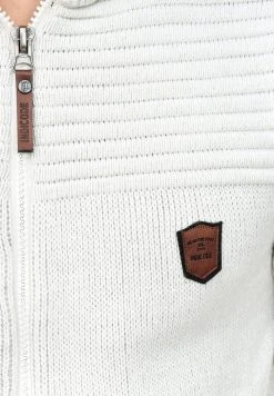 INDICODE JEANS Sweat à Capuche Zippé - Off-white -INDICODE Boutique ba02ef2d176b4f8687f7912c05c3726f