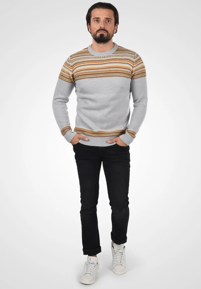 INDICODE JEANS IDLURDES - Pullover - Grey Mix 2 INDICODE JEANS IDLURDES - Pullover - Grey Mix â Image 2