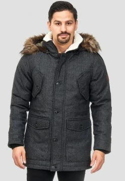 INDICODE JEANS BAYNES - Veste D'hiver - Salt/pepper -INDICODE Boutique beeed109996b4ecdae2e80f0f9e5cd02