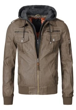 INDICODE JEANS AARON - Veste En Similicuir - Beige -INDICODE Boutique bf71c923d74744a5b3cf4e1eb6d578a2