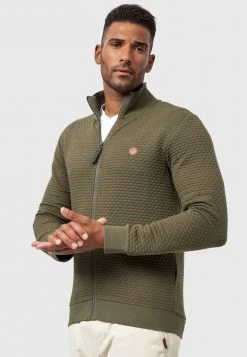 INDICODE JEANS BERMIE - Sweat à Capuche Zippé - Army -INDICODE Boutique c4aaf7c6e7ce47bd98d740325285be45