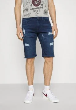 INDICODE JEANS COMMERCIAL KEN HOLES - Short En Jean - Blue
