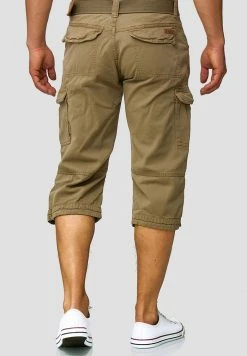 INDICODE JEANS MIT GÜRTEL NICOLAS - Short - Greige -INDICODE Boutique ccd4e23935784686b92263e51e8bd9c2