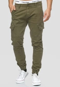 INDICODE JEANS AUGUST - Pantalon Cargo - Army