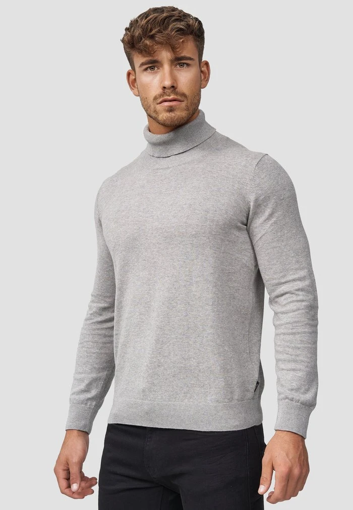 INDICODE JEANS GATES - Pullover - Lt Grey Mix 1 INDICODE JEANS GATES - Pullover - Lt Grey Mix